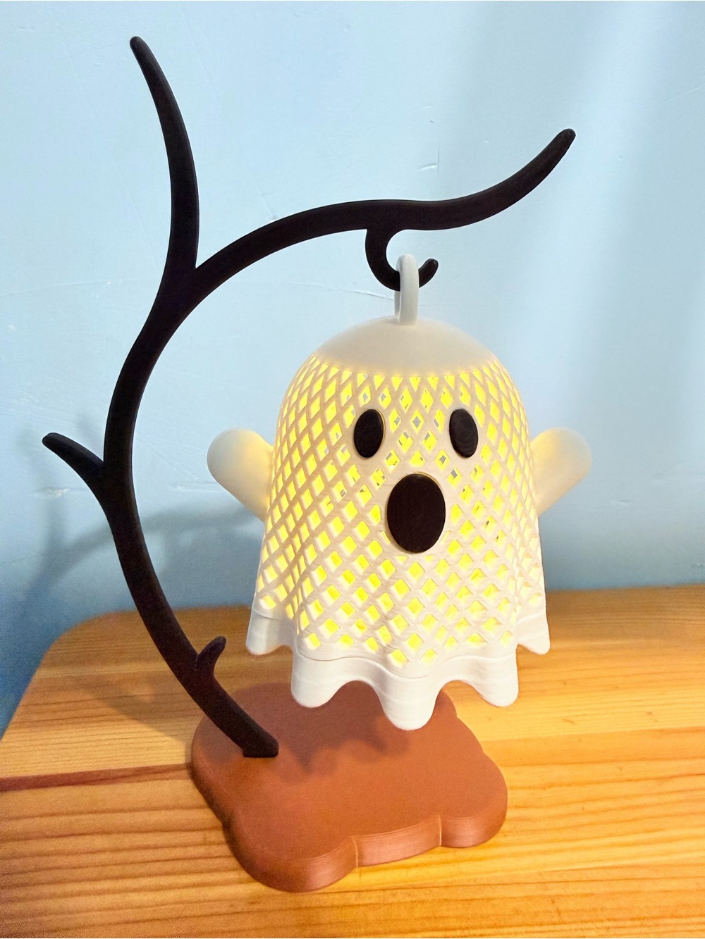 Halloween Decor White Ghost Electric Candle